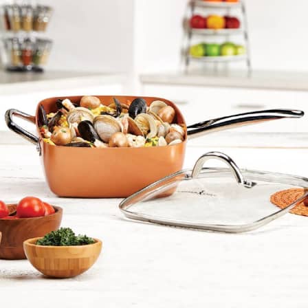 5Pcs Set Deep Dish Square Pan 9,5"_0