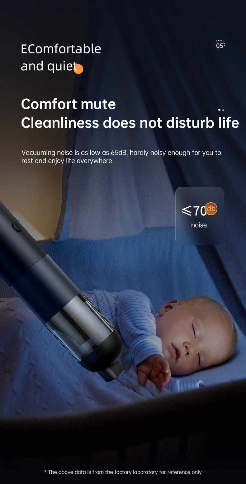 New Handheld Household Car Vacuum Cleaner Small Mini 2-in-1 Portable Wireless High Power Vacuum Cleaner - White_5