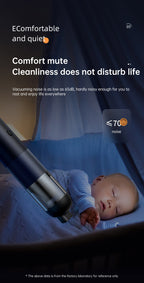 New Handheld Household Car Vacuum Cleaner Small Mini 2-in-1 Portable Wireless High Power Vacuum Cleaner - White_5