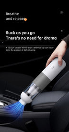 New Handheld Household Car Vacuum Cleaner Small Mini 2-in-1 Portable Wireless High Power Vacuum Cleaner - Blue_1