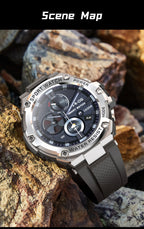 Sports Men's rugged watch Liga, Bluetooth - SILVER_6