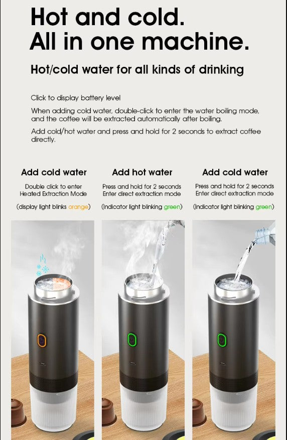 Portable Capsule Coffee Machine - Black_3