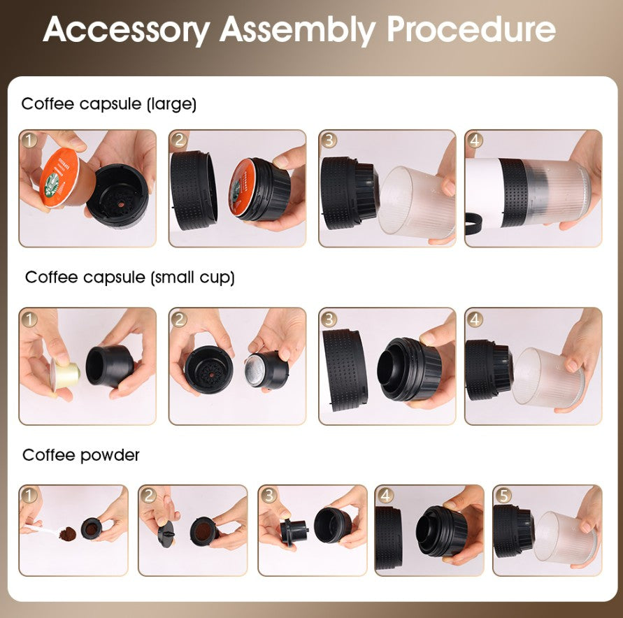 Portable Capsule Coffee Machine - White_4