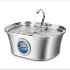 3.2L Stainless Cat Water Fountain With Water Level Window_0