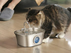 3.2L Stainless Cat Water Fountain With Water Level Window_1