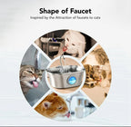 3.2L Stainless Cat Water Fountain With Water Level Window_3