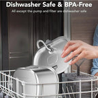 3.2L Stainless Cat Water Fountain With Water Level Window_4